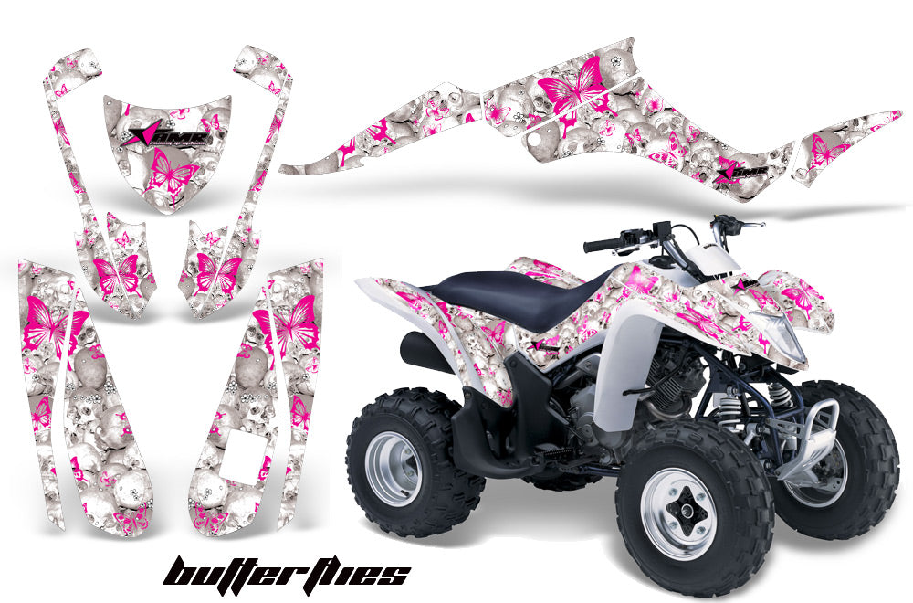 ATV Graphics Kit Decal Quad Wrap For Suzuki LTZ250 LTZ 250 2004-2009 BUTTERFLIES PINK WHITE-atv motorcycle utv parts accessories gear helmets jackets gloves pantsAll Terrain Depot