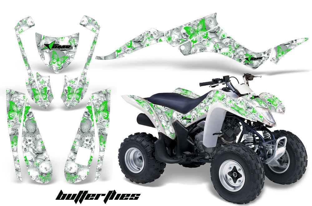 ATV Graphics Kit Decal Quad Wrap For Suzuki LTZ250 LTZ 250 2004-2009 BUTTERFLIES GREEN WHITE-atv motorcycle utv parts accessories gear helmets jackets gloves pantsAll Terrain Depot