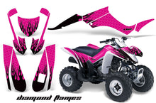 Load image into Gallery viewer, ATV Graphics Kit Decal Quad Wrap For Suzuki LTZ250 LTZ 250 2004-2009 DIAMOND FLAMES BLACK PINK-atv motorcycle utv parts accessories gear helmets jackets gloves pantsAll Terrain Depot