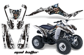 ATV Graphics Kit Decal Quad Wrap For Suzuki LTZ250 LTZ 250 2004-2009 HATTER BLACK WHITE-atv motorcycle utv parts accessories gear helmets jackets gloves pantsAll Terrain Depot