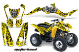 ATV Graphics Kit Decal Quad Wrap For Suzuki LTZ250 LTZ 250 2004-2009 MOTORHEAD YELLOW