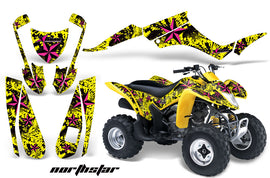 ATV Graphics Kit Decal Quad Wrap For Suzuki LTZ250 LTZ 250 2004-2009 NORTHSTAR PINK YELLOW-atv motorcycle utv parts accessories gear helmets jackets gloves pantsAll Terrain Depot