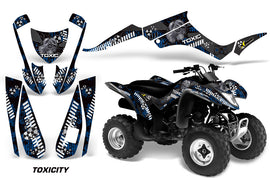 ATV Graphics Kit Decal Quad Wrap For Suzuki LTZ250 LTZ 250 2004-2009 TOXIC BLACK BLUE-atv motorcycle utv parts accessories gear helmets jackets gloves pantsAll Terrain Depot