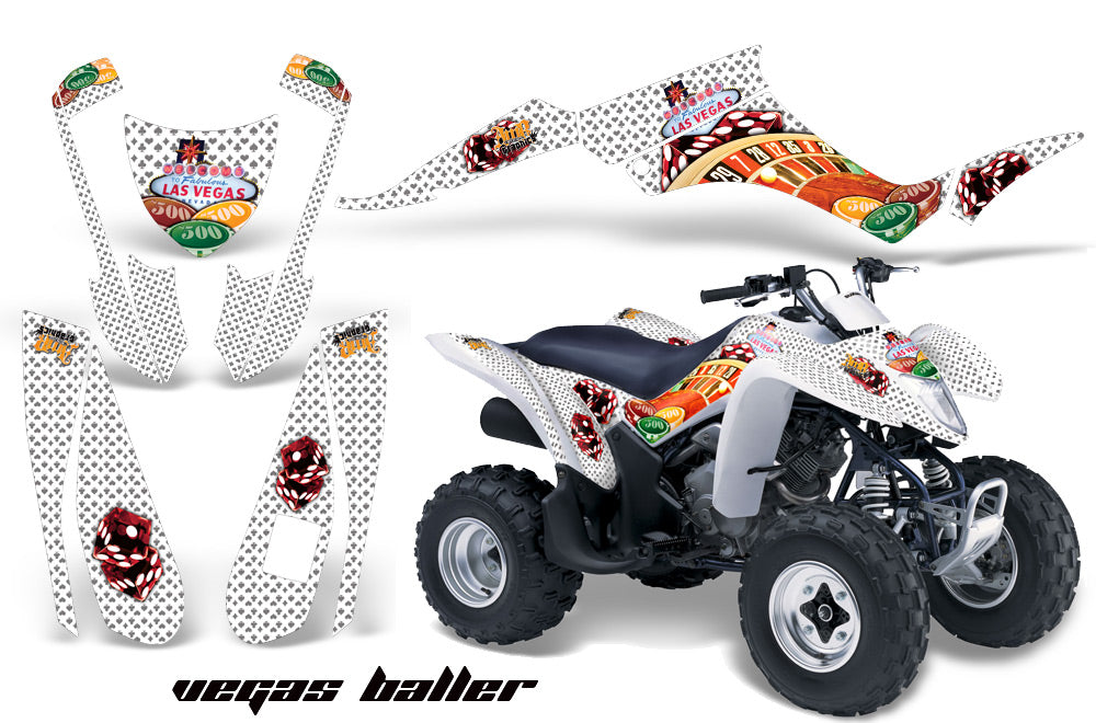 ATV Graphics Kit Decal Quad Wrap For Suzuki LTZ250 LTZ 250 2004-2009 VEGAS WHITE-atv motorcycle utv parts accessories gear helmets jackets gloves pantsAll Terrain Depot