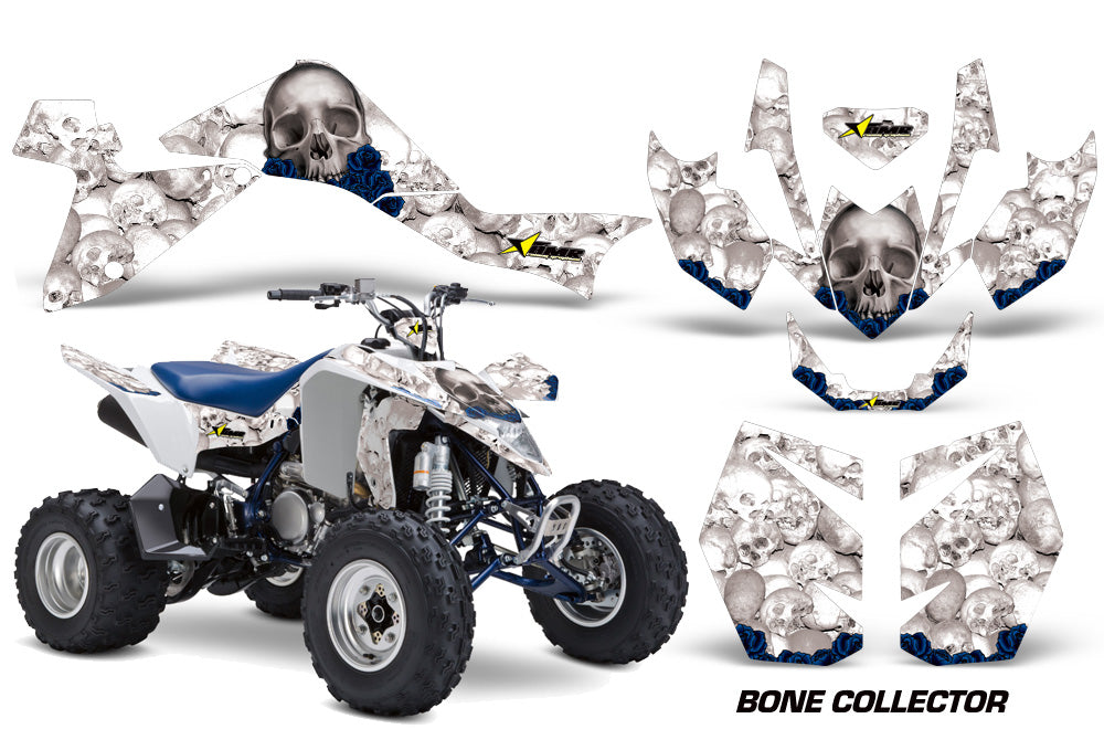 ATV Graphics Kit Quad Decal Sticker Wrap For Suzuki LTZ400 2009-2016 BONES WHITE BLUE-atv motorcycle utv parts accessories gear helmets jackets gloves pantsAll Terrain Depot