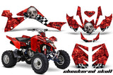 ATV Graphics Kit Quad Decal Sticker Wrap For Suzuki LTZ400 2009-2016 CHECKERED RED