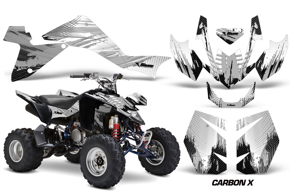 ATV Graphics Kit Quad Decal Sticker Wrap For Suzuki LTZ400 2009-2016 CARBONX SILVER-atv motorcycle utv parts accessories gear helmets jackets gloves pantsAll Terrain Depot