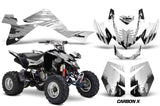 ATV Graphics Kit Quad Decal Sticker Wrap For Suzuki LTZ400 2009-2016 CARBONX SILVER