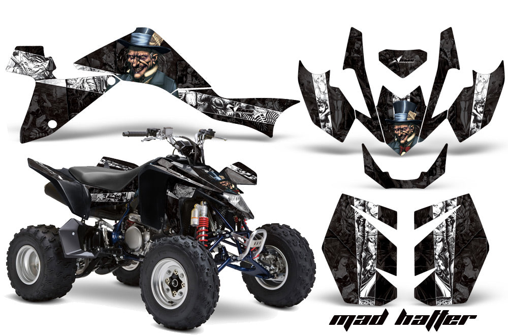 ATV Graphics Kit Quad Decal Sticker Wrap For Suzuki LTZ400 2009-2016 HATTER WHITE BLACK-atv motorcycle utv parts accessories gear helmets jackets gloves pantsAll Terrain Depot