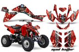 ATV Graphics Kit Quad Decal Sticker Wrap For Suzuki LTZ400 2009-2016 HATTER SILVER RED