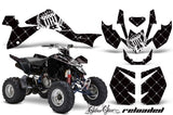 ATV Graphics Kit Quad Decal Sticker Wrap For Suzuki LTZ400 2009-2016 RELOADED WHITE BLACK