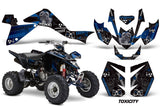 ATV Graphics Kit Quad Decal Sticker Wrap For Suzuki LTZ400 2009-2016 TOXIC BLUE BLACK