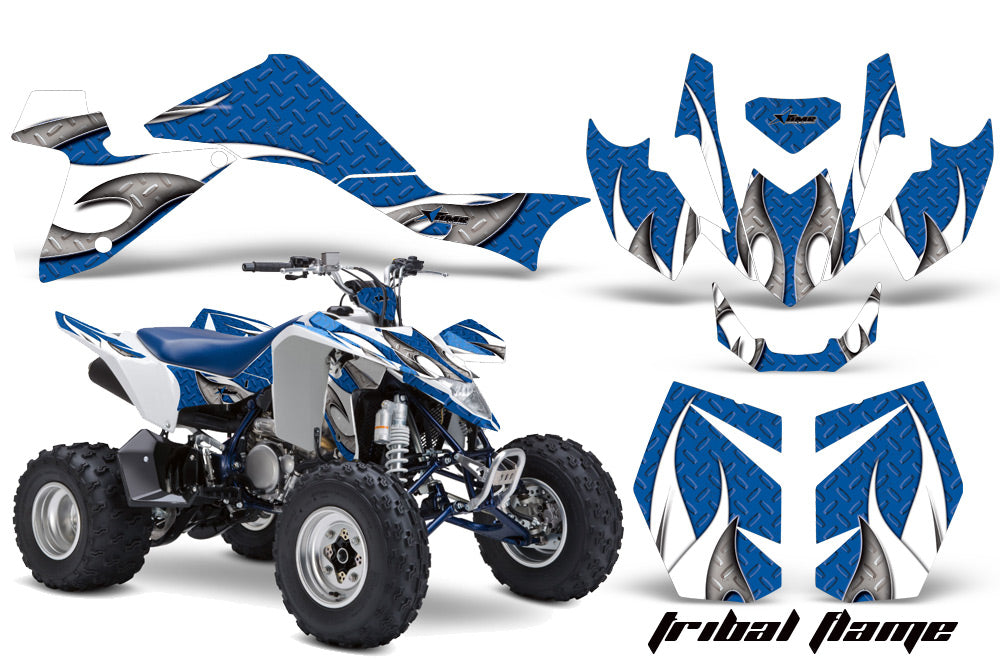 ATV Graphics Kit Quad Decal Sticker Wrap For Suzuki LTZ400 2009-2016 TRIBAL WHITE BLUE-atv motorcycle utv parts accessories gear helmets jackets gloves pantsAll Terrain Depot