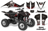 ATV Graphics Kit Decal Sticker Wrap For Suzuki LTZ400 2003-2008 BONES BLACK