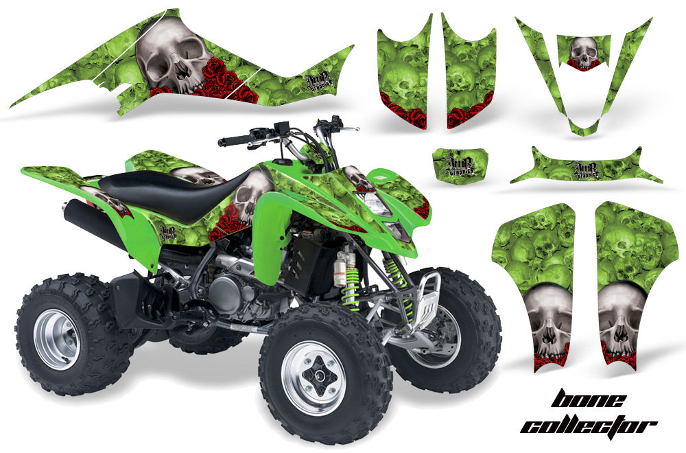 ATV Graphics Kit Decal Sticker Wrap For Suzuki LTZ400 2003-2008 BONES GREEN-atv motorcycle utv parts accessories gear helmets jackets gloves pantsAll Terrain Depot