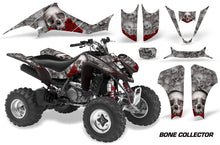 Load image into Gallery viewer, ATV Graphics Kit Decal Sticker Wrap For Kawasaki KFX400 2003-2008 BONES SILVER-atv motorcycle utv parts accessories gear helmets jackets gloves pantsAll Terrain Depot