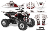 ATV Graphics Kit Decal Sticker Wrap For Suzuki LTZ400 2003-2008 BONES WHITE
