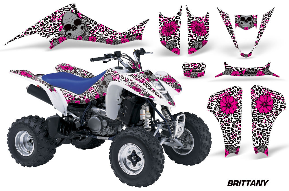 ATV Graphics Kit Decal Sticker Wrap For Kawasaki KFX400 2003-2008 BRITTANY PINK WHITE-atv motorcycle utv parts accessories gear helmets jackets gloves pantsAll Terrain Depot