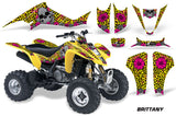 ATV Graphics Kit Decal Sticker Wrap For Kawasaki KFX400 2003-2008 BRITTANY PINK YELLOW