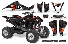Load image into Gallery viewer, ATV Graphics Kit Decal Sticker Wrap For Suzuki LTZ400 2003-2008 CHECKERED RED BLACK-atv motorcycle utv parts accessories gear helmets jackets gloves pantsAll Terrain Depot