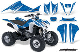 ATV Graphics Kit Decal Sticker Wrap For Kawasaki KFX400 2003-2008 CONTENDER WHITE BLUE