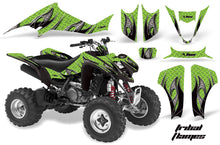 Load image into Gallery viewer, ATV Graphics Kit Decal Sticker Wrap For Suzuki LTZ400 2003-2008 DIAMOND FLAMES BLACK GREEN-atv motorcycle utv parts accessories gear helmets jackets gloves pantsAll Terrain Depot