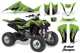 ATV Graphics Kit Decal Sticker Wrap For Suzuki LTZ400 2003-2008 DIAMOND FLAMES BLACK GREEN