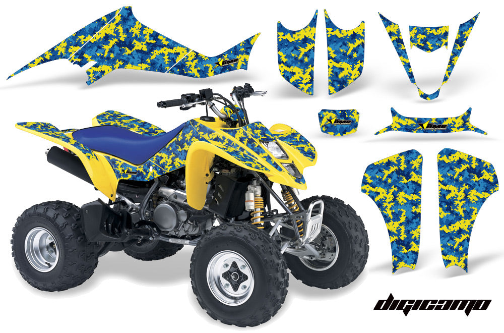 ATV Graphics Kit Decal Sticker Wrap For Suzuki LTZ400 2003-2008 DIGICAMO YELLOW-atv motorcycle utv parts accessories gear helmets jackets gloves pantsAll Terrain Depot