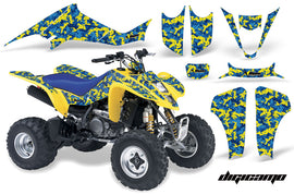 ATV Graphics Kit Decal Sticker Wrap For Kawasaki KFX400 2003-2008 DIGICAMO YELLOW-atv motorcycle utv parts accessories gear helmets jackets gloves pantsAll Terrain Depot