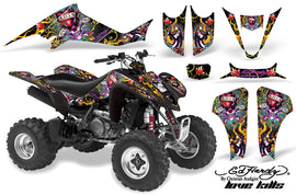 ATV Graphics Kit Decal Sticker Wrap For Kawasaki KFX400 2003-2008 EDHLK BLACK-atv motorcycle utv parts accessories gear helmets jackets gloves pantsAll Terrain Depot