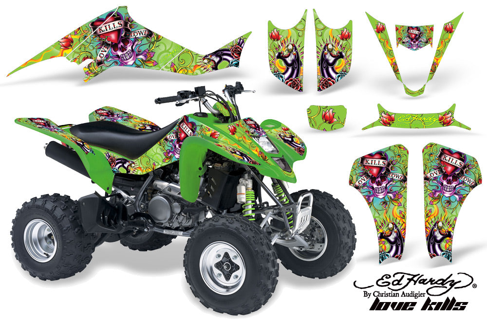 ATV Graphics Kit Decal Sticker Wrap For Suzuki LTZ400 2003-2008 EDHLK GREEN-atv motorcycle utv parts accessories gear helmets jackets gloves pantsAll Terrain Depot