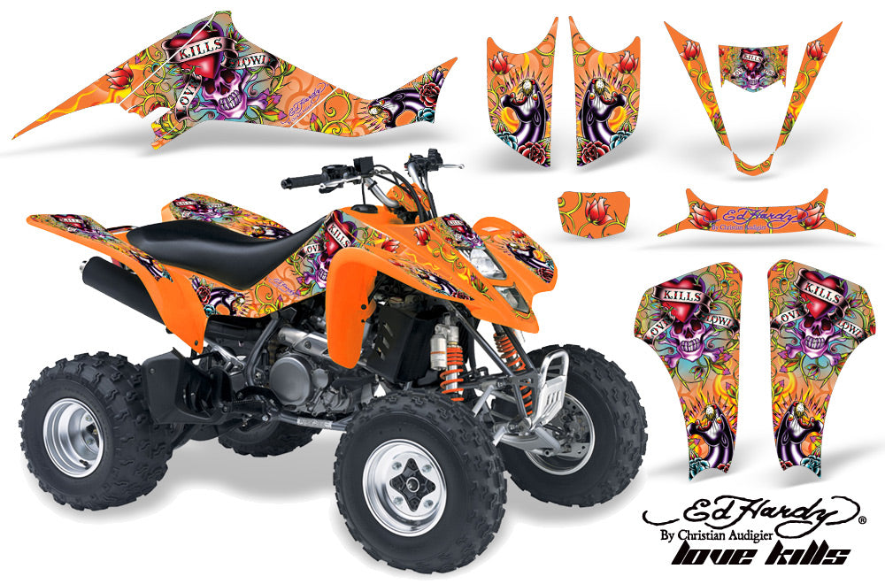 ATV Graphics Kit Decal Sticker Wrap For Suzuki LTZ400 2003-2008 EDHLK ORANGE-atv motorcycle utv parts accessories gear helmets jackets gloves pantsAll Terrain Depot