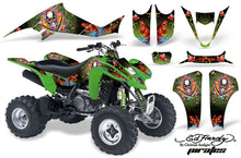 Load image into Gallery viewer, ATV Graphics Kit Decal Sticker Wrap For Kawasaki KFX400 2003-2008 EDHP GREEN-atv motorcycle utv parts accessories gear helmets jackets gloves pantsAll Terrain Depot