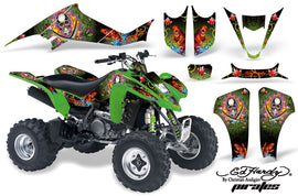 ATV Graphics Kit Decal Sticker Wrap For Kawasaki KFX400 2003-2008 EDHP GREEN-atv motorcycle utv parts accessories gear helmets jackets gloves pantsAll Terrain Depot