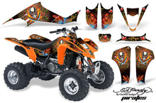 Load image into Gallery viewer, ATV Graphics Kit Decal Sticker Wrap For Kawasaki KFX400 2003-2008 EDHP ORANGE-atv motorcycle utv parts accessories gear helmets jackets gloves pantsAll Terrain Depot