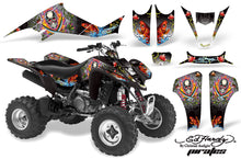 Load image into Gallery viewer, ATV Graphics Kit Decal Sticker Wrap For Kawasaki KFX400 2003-2008 EDHP WHITE-atv motorcycle utv parts accessories gear helmets jackets gloves pantsAll Terrain Depot