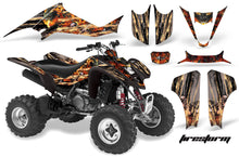 Load image into Gallery viewer, ATV Graphics Kit Decal Sticker Wrap For Suzuki LTZ400 2003-2008 FIRESTORM BLACK-atv motorcycle utv parts accessories gear helmets jackets gloves pantsAll Terrain Depot