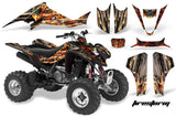 ATV Graphics Kit Decal Sticker Wrap For Suzuki LTZ400 2003-2008 FIRESTORM BLACK