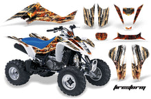 Load image into Gallery viewer, ATV Graphics Kit Decal Sticker Wrap For Kawasaki KFX400 2003-2008 FIRESTORM WHITE-atv motorcycle utv parts accessories gear helmets jackets gloves pantsAll Terrain Depot