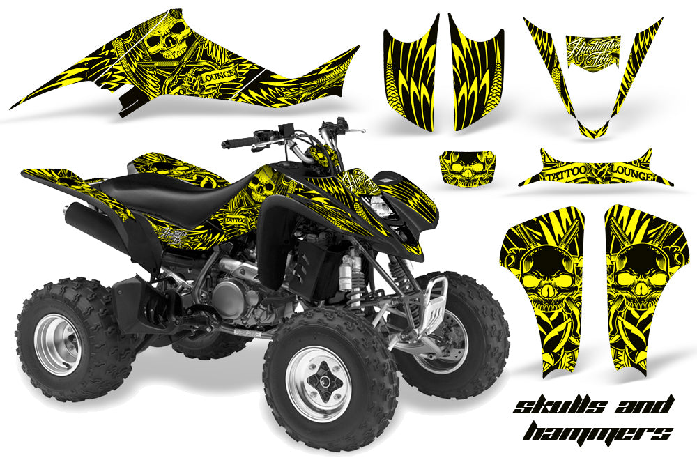 ATV Graphics Kit Decal Sticker Wrap For Suzuki LTZ400 2003-2008 HISH YELLOW-atv motorcycle utv parts accessories gear helmets jackets gloves pantsAll Terrain Depot