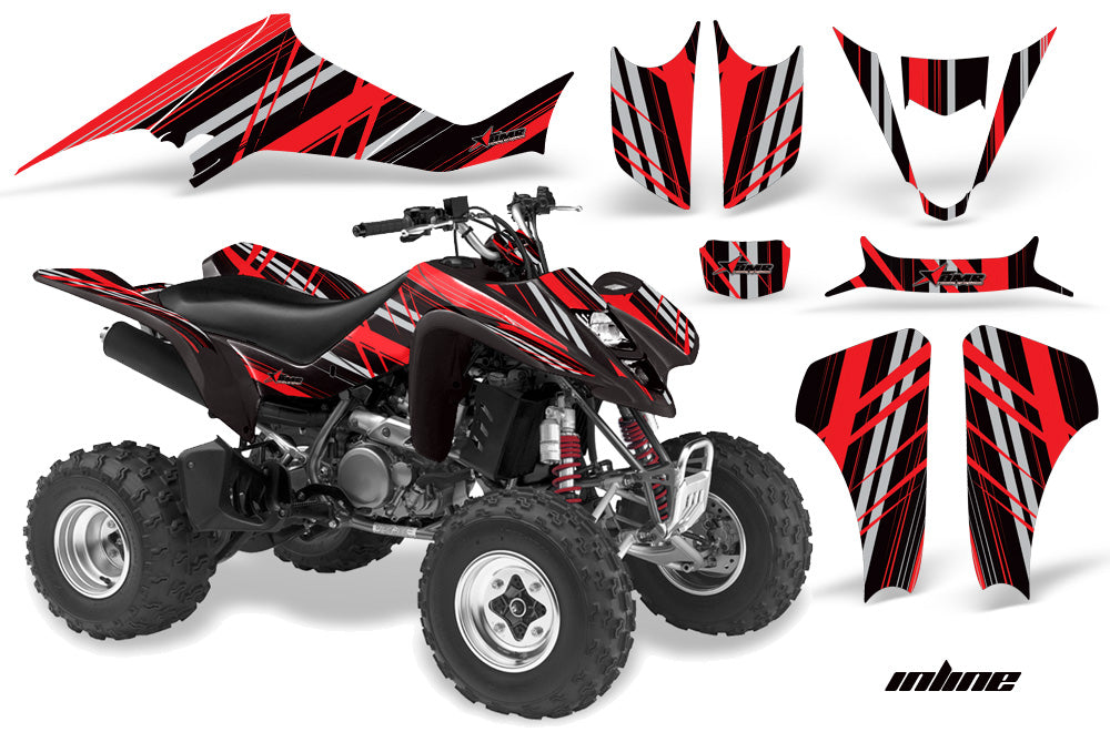 ATV Graphics Kit Decal Sticker Wrap For Suzuki LTZ400 2003-2008 INLINE RED BLACK-atv motorcycle utv parts accessories gear helmets jackets gloves pantsAll Terrain Depot