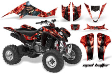 Load image into Gallery viewer, ATV Graphics Kit Decal Sticker Wrap For Suzuki LTZ400 2003-2008 HATTER BLACK RED-atv motorcycle utv parts accessories gear helmets jackets gloves pantsAll Terrain Depot