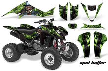 Load image into Gallery viewer, ATV Graphics Kit Decal Sticker Wrap For Kawasaki KFX400 2003-2008 HATTER SILVER BLACK-atv motorcycle utv parts accessories gear helmets jackets gloves pantsAll Terrain Depot