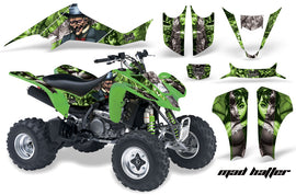 ATV Graphics Kit Decal Sticker Wrap For Kawasaki KFX400 2003-2008 HATTER SILVER GREEN-atv motorcycle utv parts accessories gear helmets jackets gloves pantsAll Terrain Depot