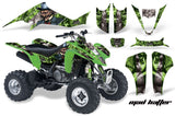 ATV Graphics Kit Decal Sticker Wrap For Kawasaki KFX400 2003-2008 HATTER SILVER GREEN