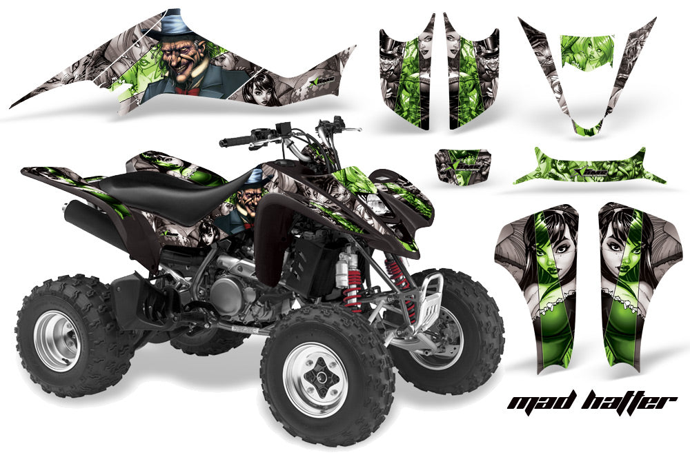 ATV Graphics Kit Decal Sticker Wrap For Suzuki LTZ400 2003-2008 HATTER GREEN SILVER-atv motorcycle utv parts accessories gear helmets jackets gloves pantsAll Terrain Depot