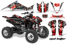 Load image into Gallery viewer, ATV Graphics Kit Decal Sticker Wrap For Kawasaki KFX400 2003-2008 HATTER RED SILVER-atv motorcycle utv parts accessories gear helmets jackets gloves pantsAll Terrain Depot