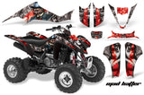 ATV Graphics Kit Decal Sticker Wrap For Suzuki LTZ400 2003-2008 HATTER RED SILVER