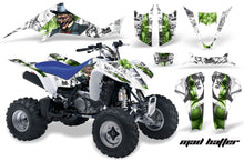 Load image into Gallery viewer, ATV Graphics Kit Decal Sticker Wrap For Kawasaki KFX400 2003-2008 HATTER GREEN WHITE-atv motorcycle utv parts accessories gear helmets jackets gloves pantsAll Terrain Depot