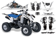 Load image into Gallery viewer, ATV Graphics Kit Decal Sticker Wrap For Kawasaki KFX400 2003-2008 HATTER WHITE BLACK-atv motorcycle utv parts accessories gear helmets jackets gloves pantsAll Terrain Depot